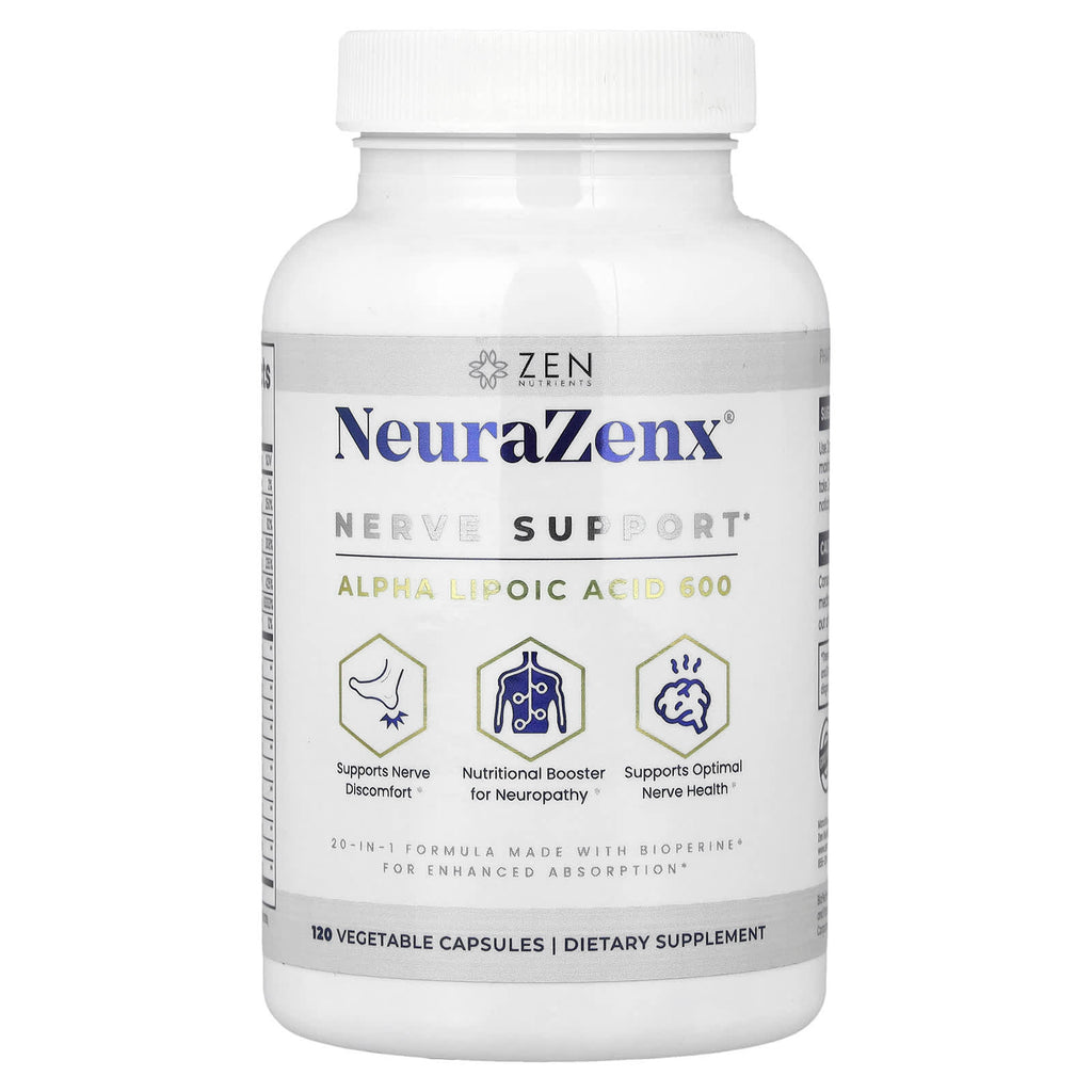 Zen Nutrients, NeuraZenx®, Nerve Support, 120 Vegetable Capsules