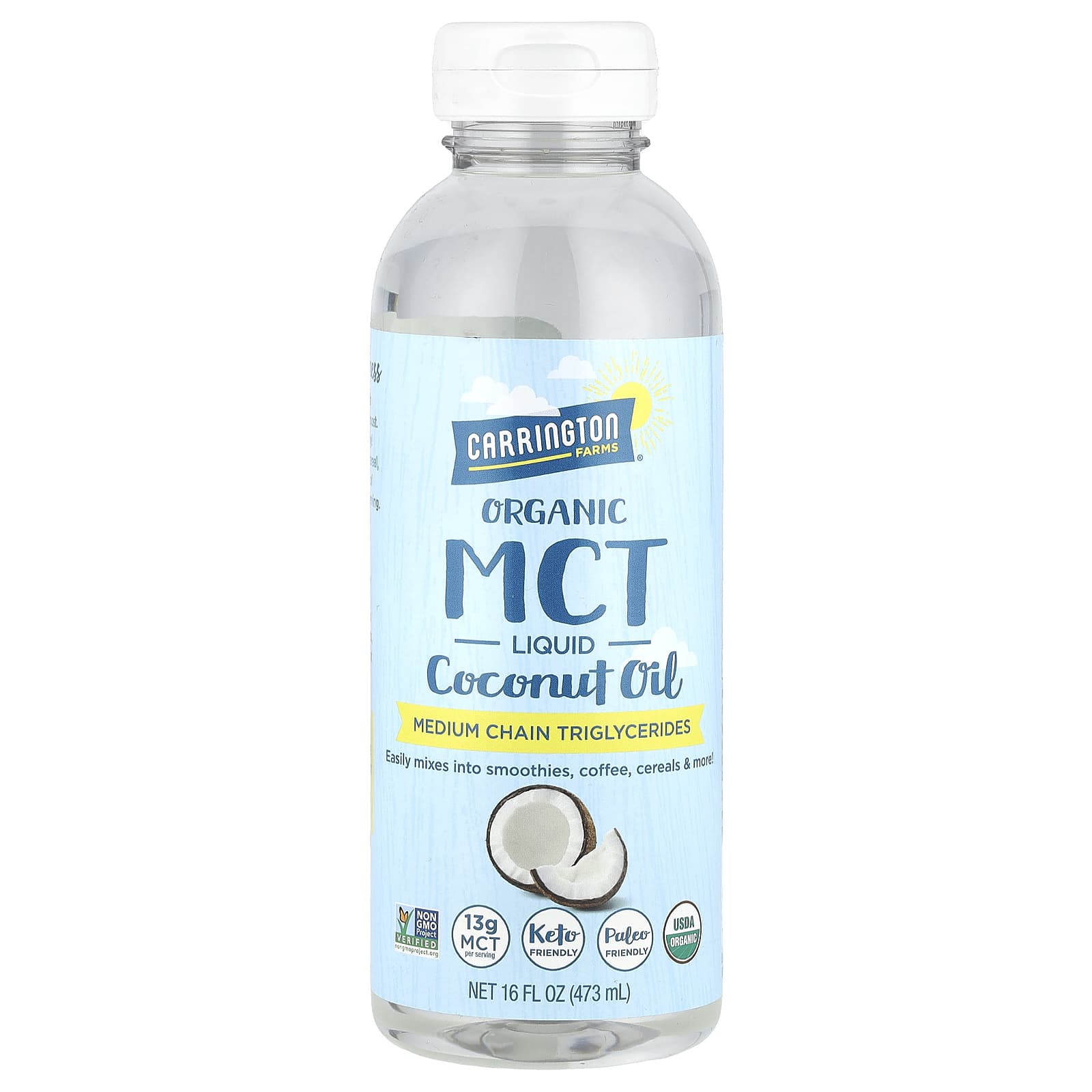 Carrington Farms, Organic MCT Liquid Coconut Oil, 16 fl oz (473 ml)