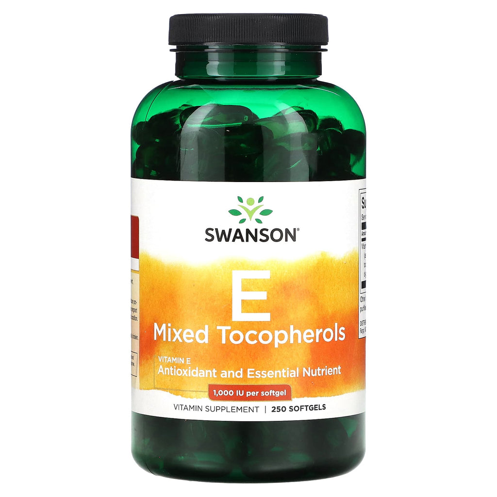 Swanson, Vitamin E-1000 Mixed Tocopherols, 1,000 IU (671.1 mg), 250 Softgels