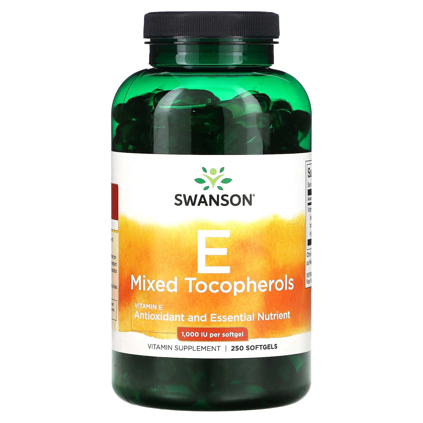 Swanson, Vitamin E-1000 Mixed Tocopherols, 1,000 IU (671.1 mg), 250 Softgels