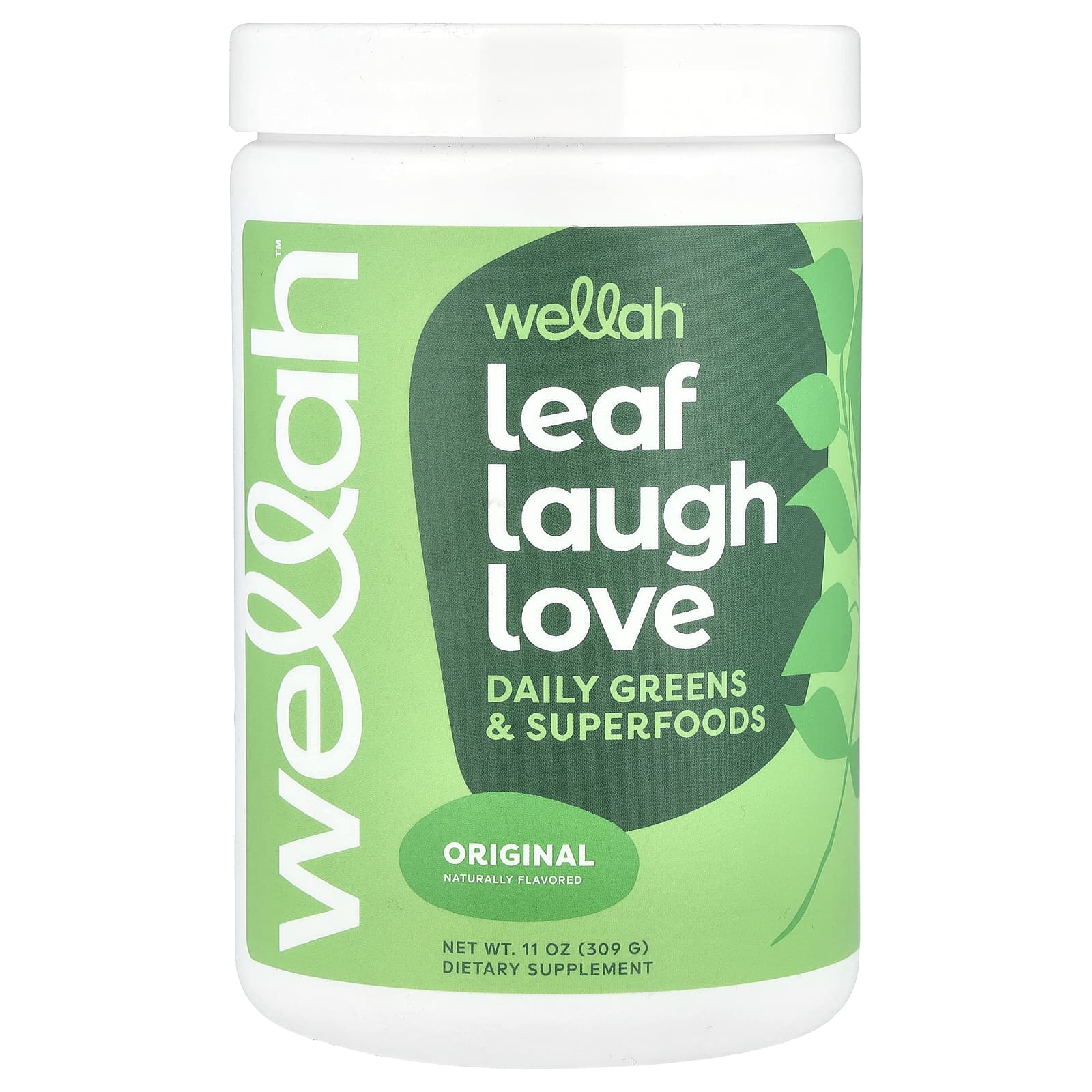 Wellah, Leaf Laugh Love, Daily Greens & Superfoods, Original, 11 oz (309 g)
