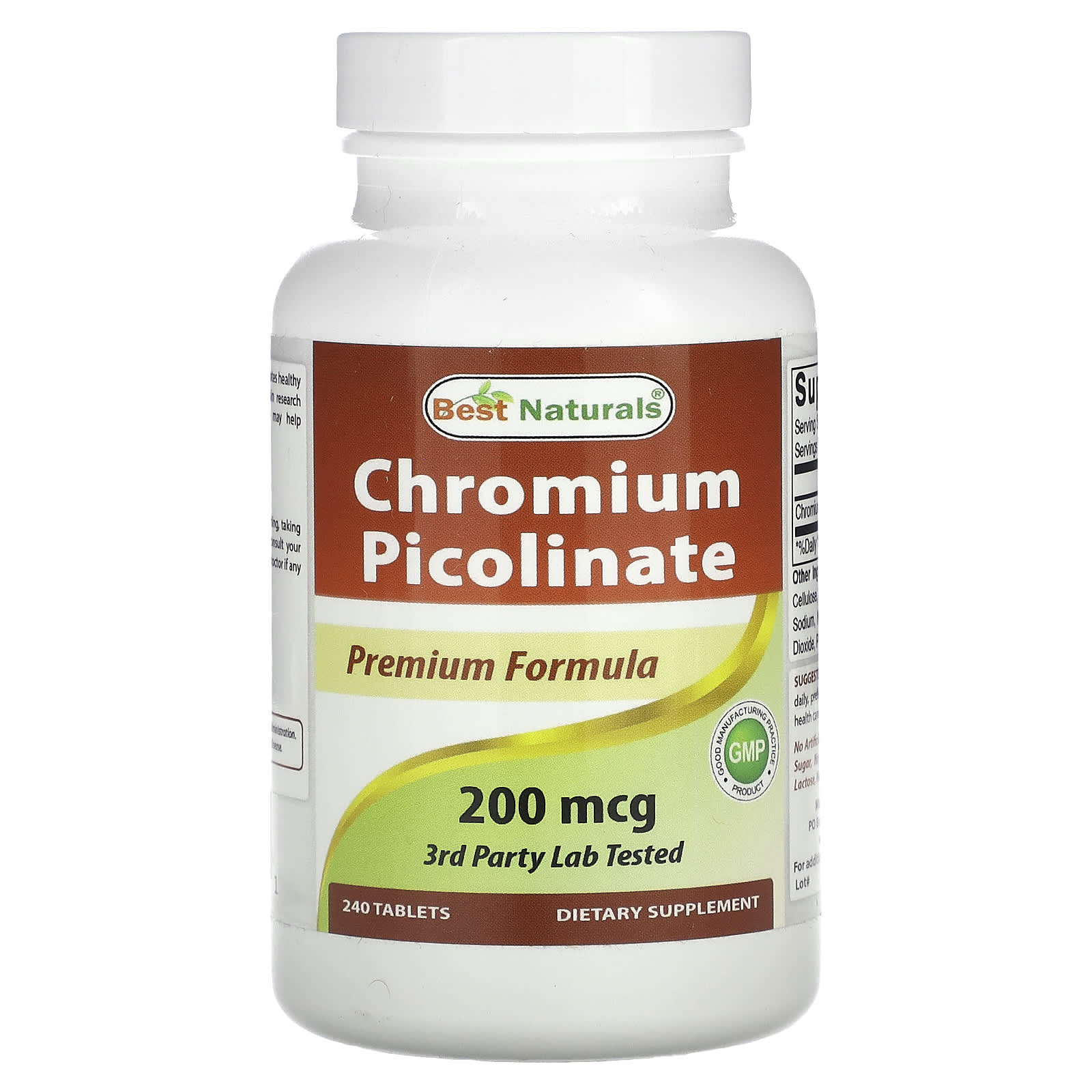 Best Naturals, Chromium Picolinate , 200 mcg , 240 Tablets