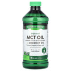 Nature's Truth, MCT Oil with Coconut Oil, Unflavored, 14 g, 16 fl oz (473 ml)