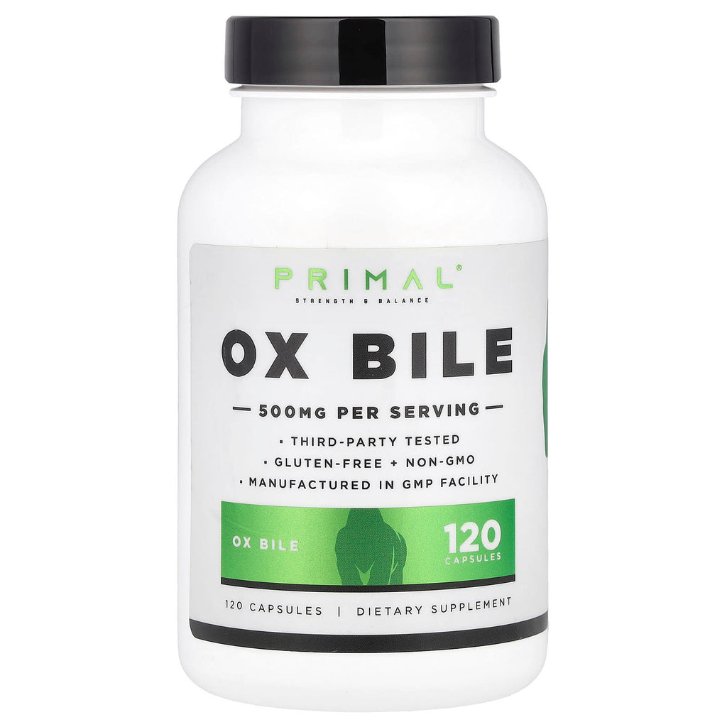 PrePrimal, Ox Bile, 500 mg, 120 Capsules