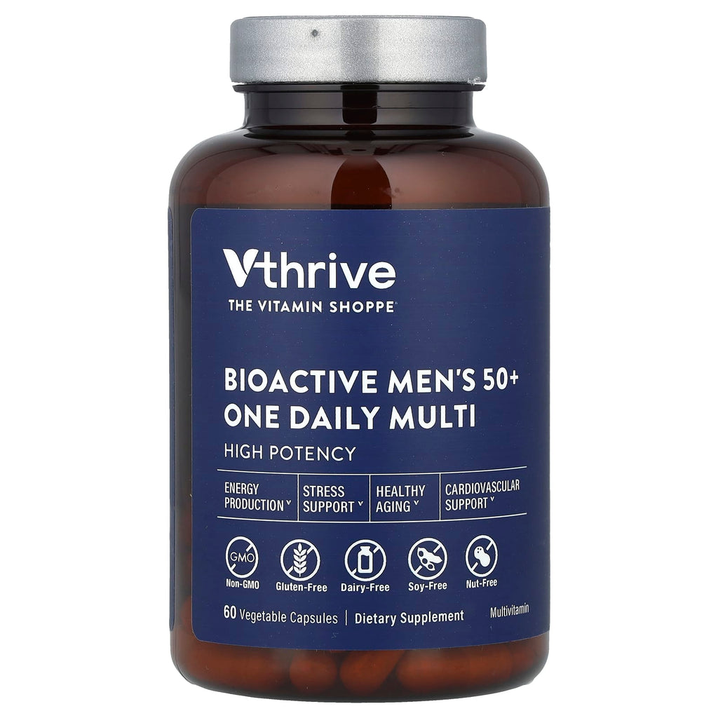 Vthrive, Bioactive Men's 50+ One Daily Multi, 60 Vegetable Capsules
