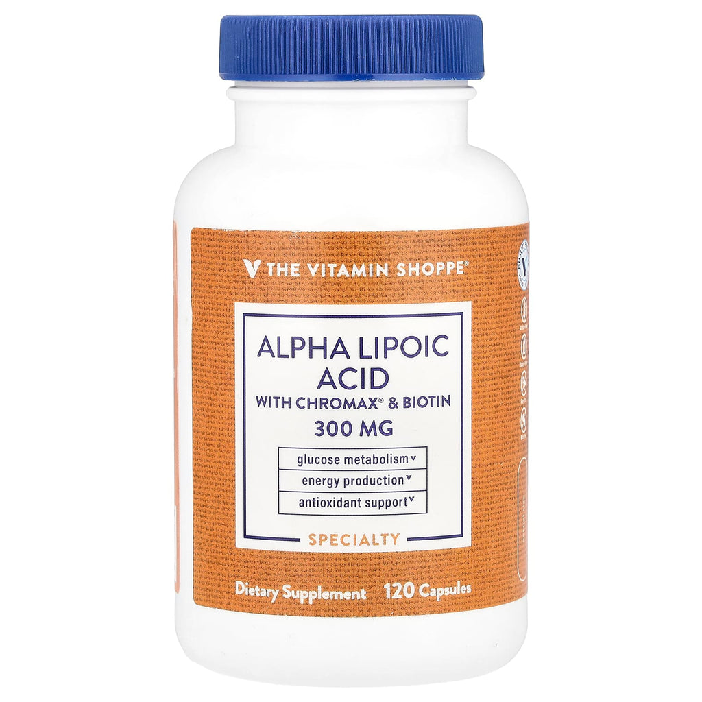 The Vitamin Shoppe, Alpha Lipoic Acid With Chromax® & Biotin, 120 Capsules