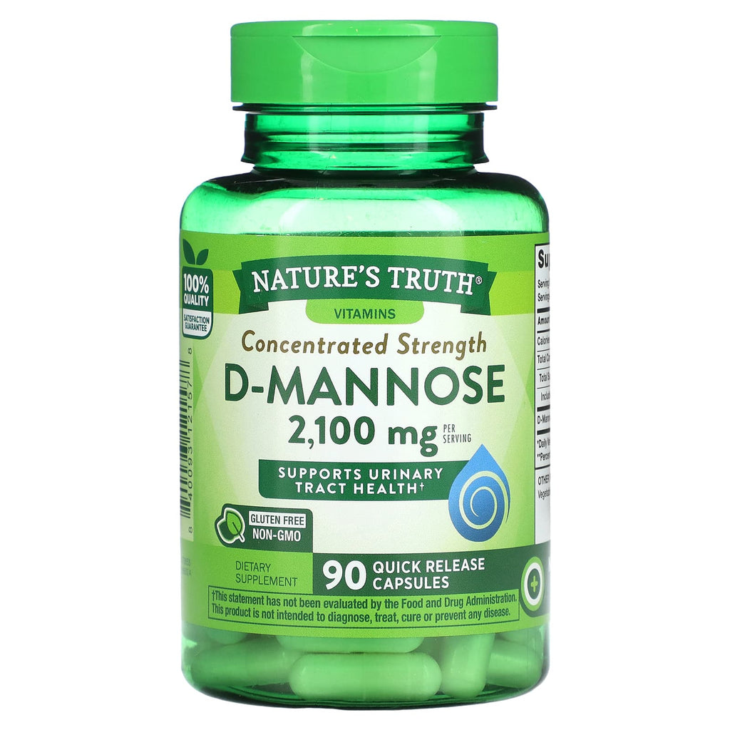 Nature's Truth, Concentrated Strength, D-Mannose, 90 Quick Release Capsules (700 mg per Capsule)