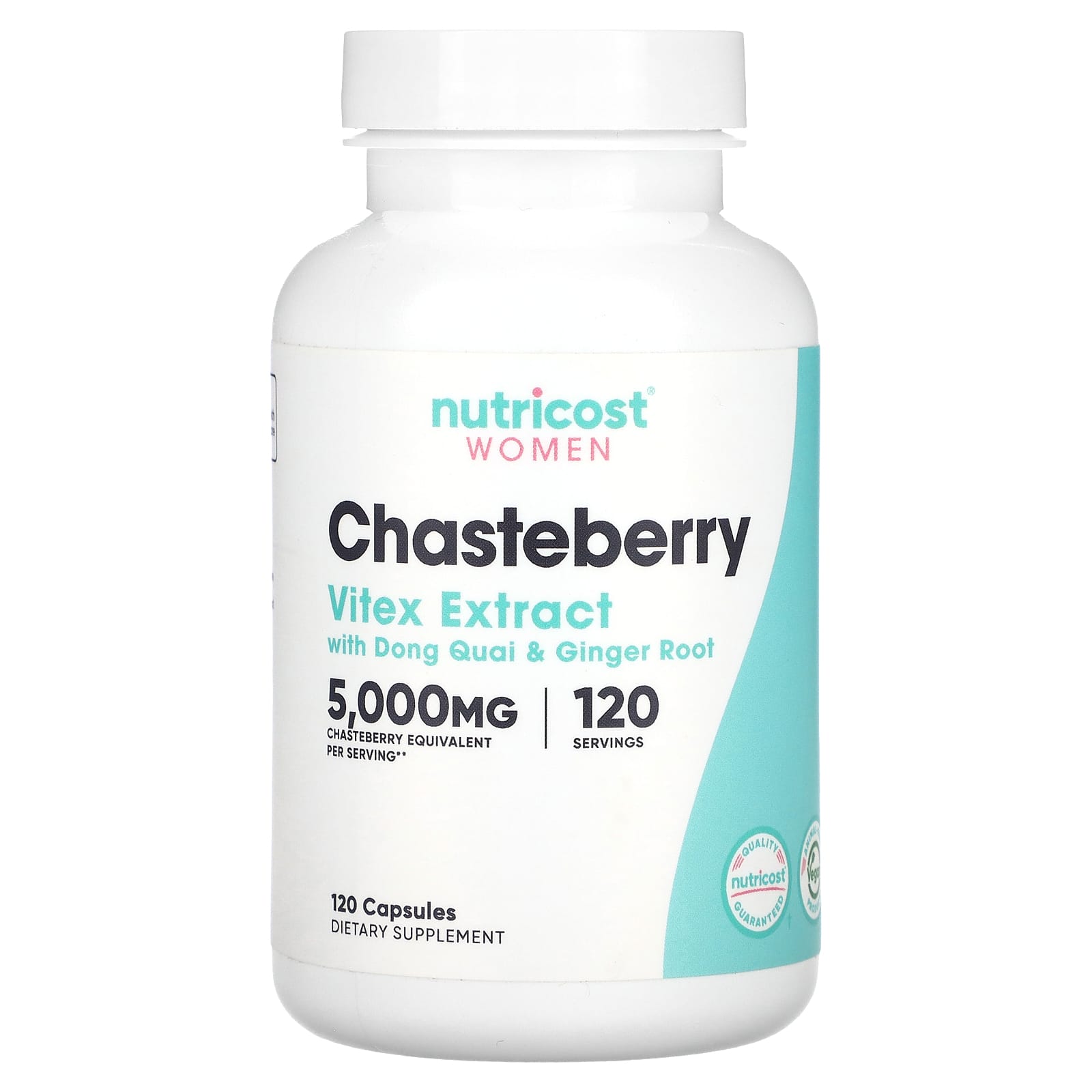 Nutricost, Women, Chasteberry with Dong Quai & Ginger Root, 5,000 mg, 120 Capsules