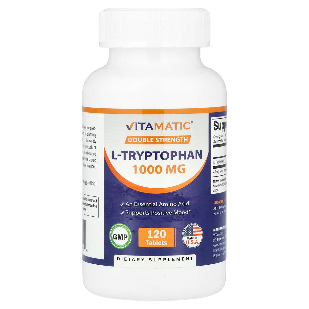 Vitamatic, L-Tryptophan, 1,000 mg, 120 Tablets