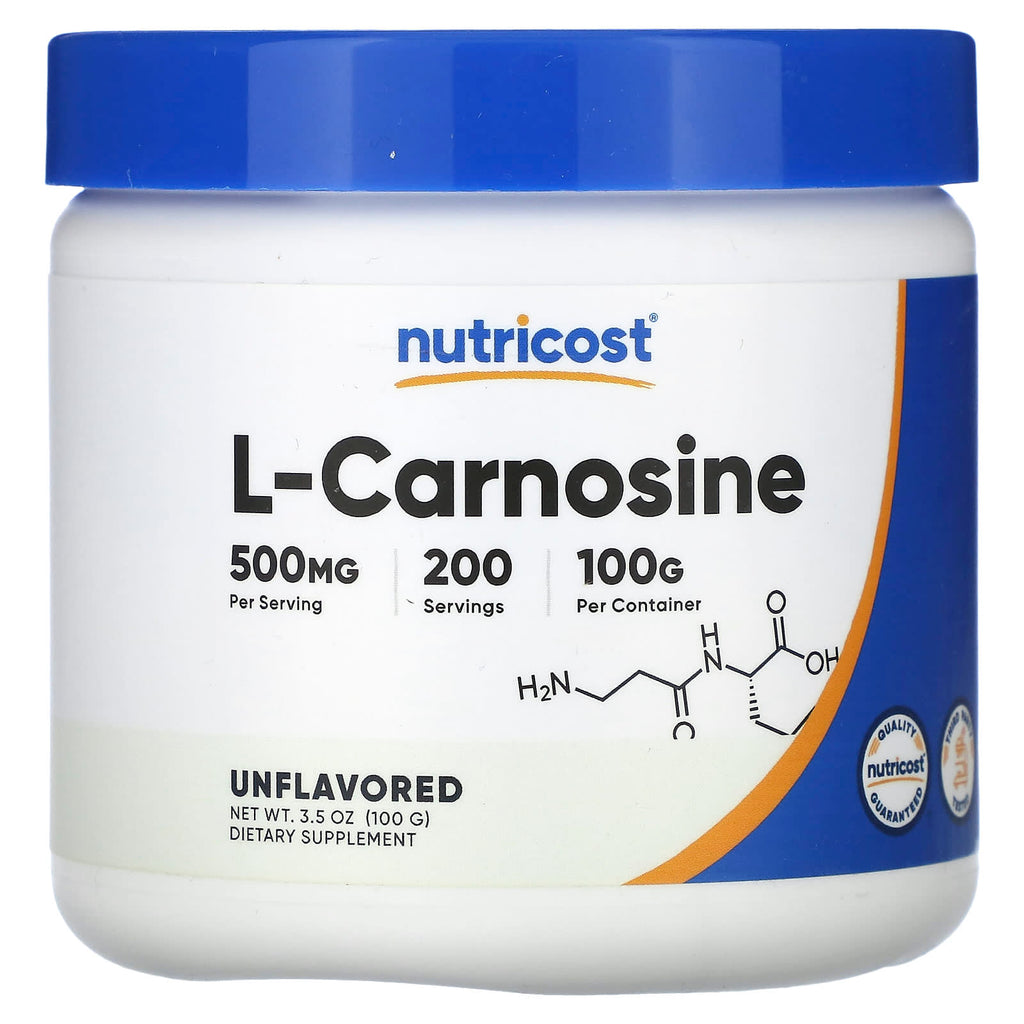 Nutricost, L-Carnosine, Unflavored, 3.5 oz (100 g)