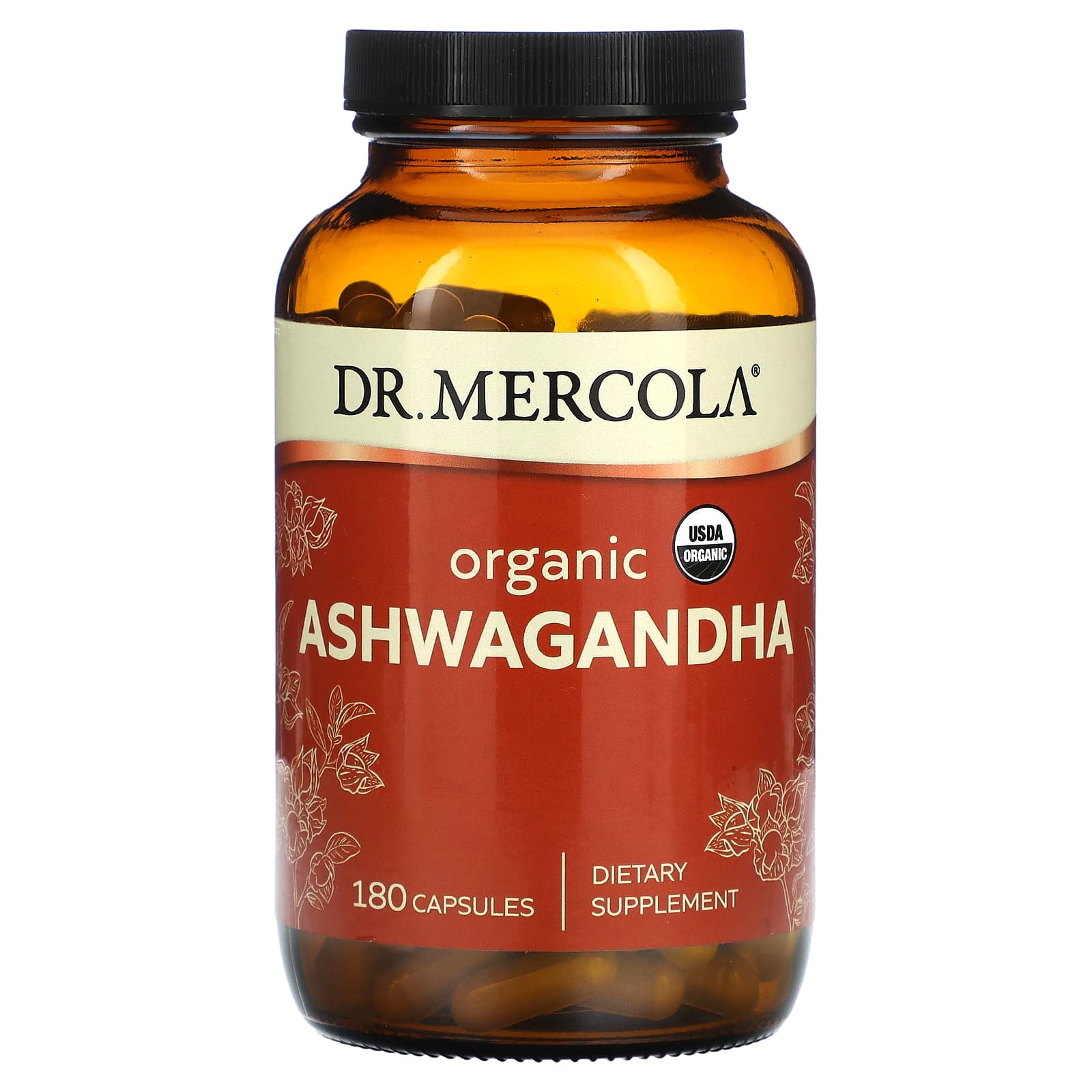 Dr. Mercola, Organic Ashwagandha, 180 Capsules (400 mg per Capsule)