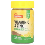 Sundance Vitamins, Vitamin C & Zinc Gummies, Natural Lemon, 36 Vegan Gummies