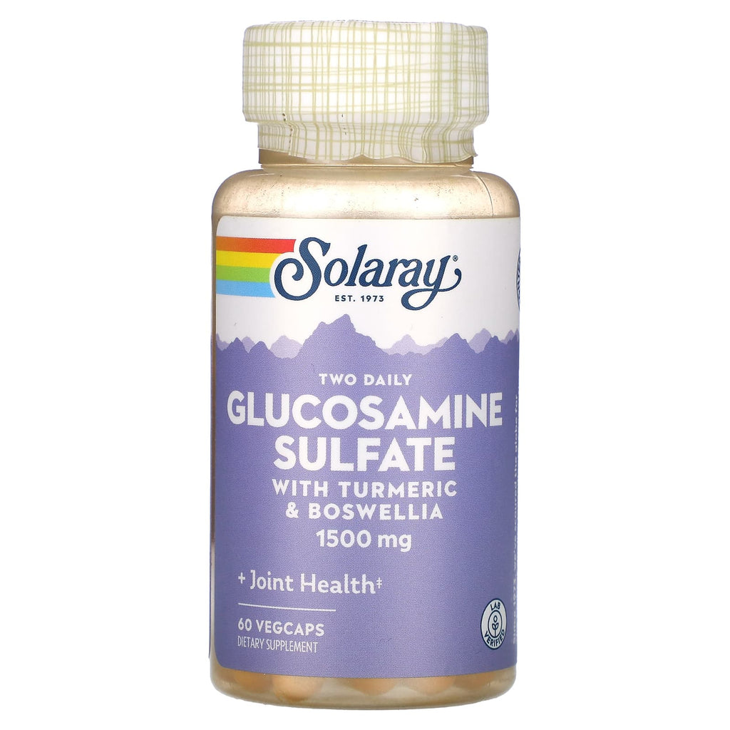 Solaray, Glucosamine Sulfate, with Turmeric & Boswellia, 60 Vegcaps
