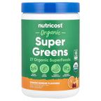 Nutricost, Organic Super Greens, Orange Sunrise, 12.2 oz (342 g)