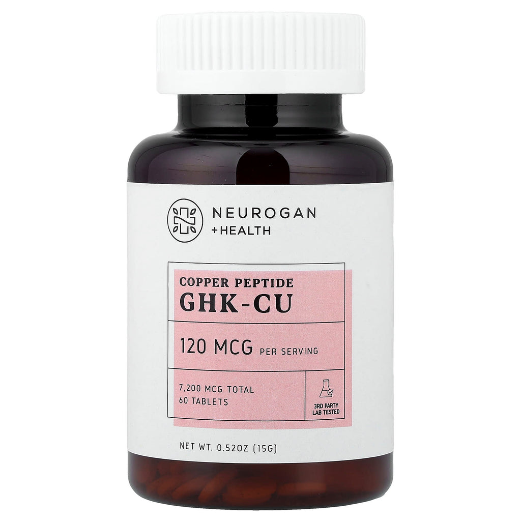 Neurogan Health, Copper Peptide GHK-CU , 120 mcg, 60 Tablets, 0.52 oz (15 g)