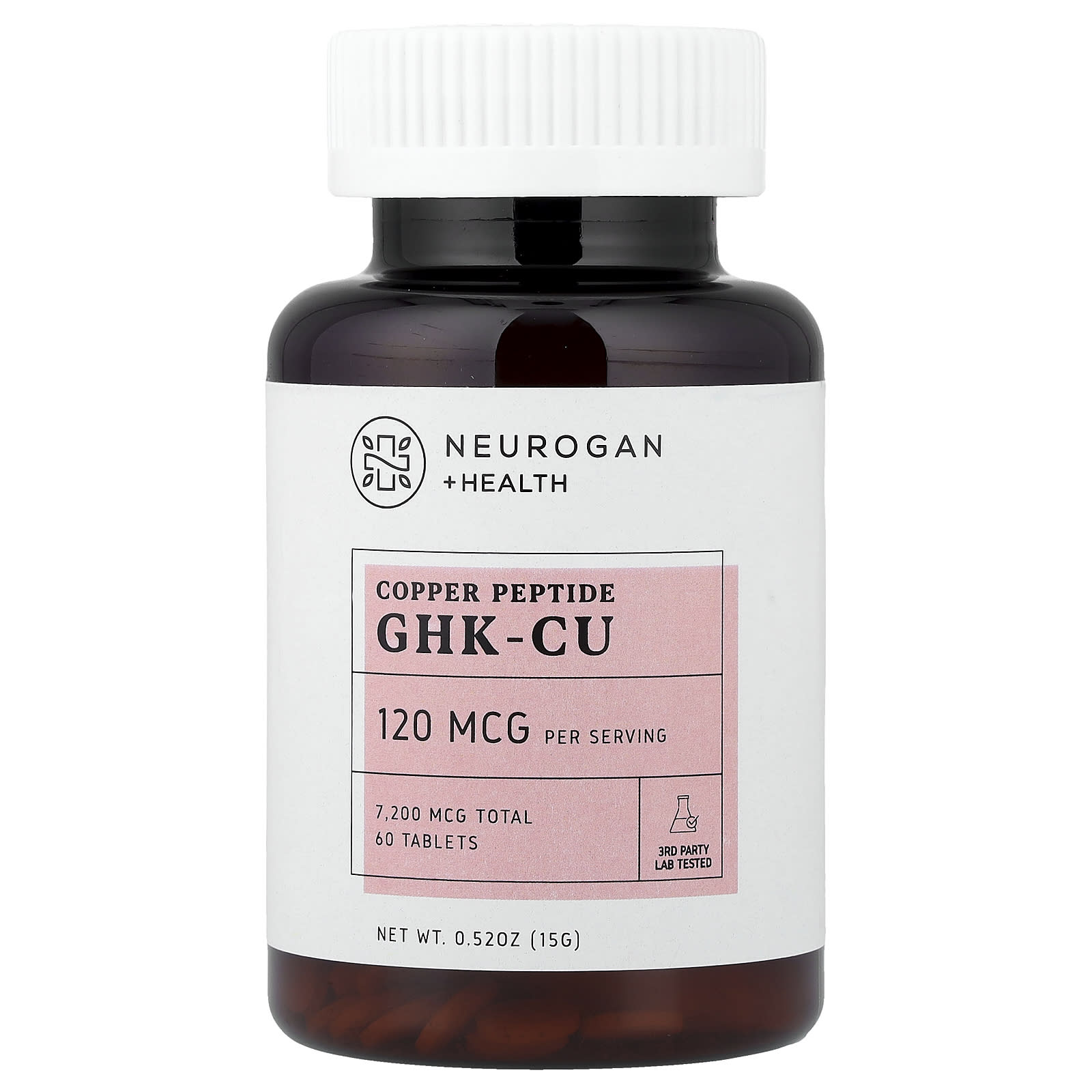 Neurogan Health, Copper Peptide GHK-CU , 120 mcg, 60 Tablets, 0.52 oz (15 g)