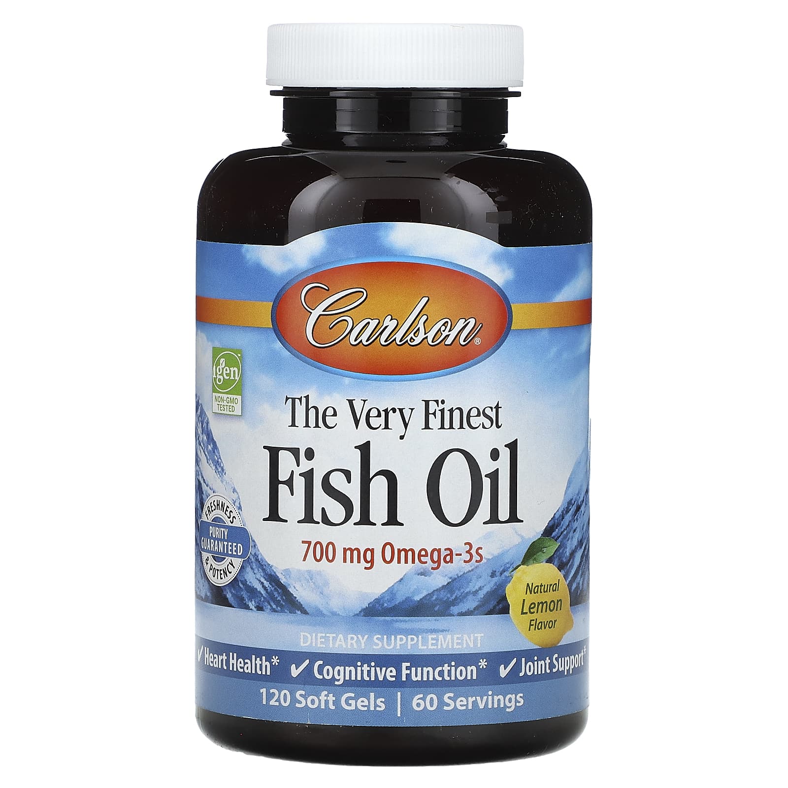 Carlson, The Very Finest Fish Oil, Natural Lemon, 120 Soft Gels