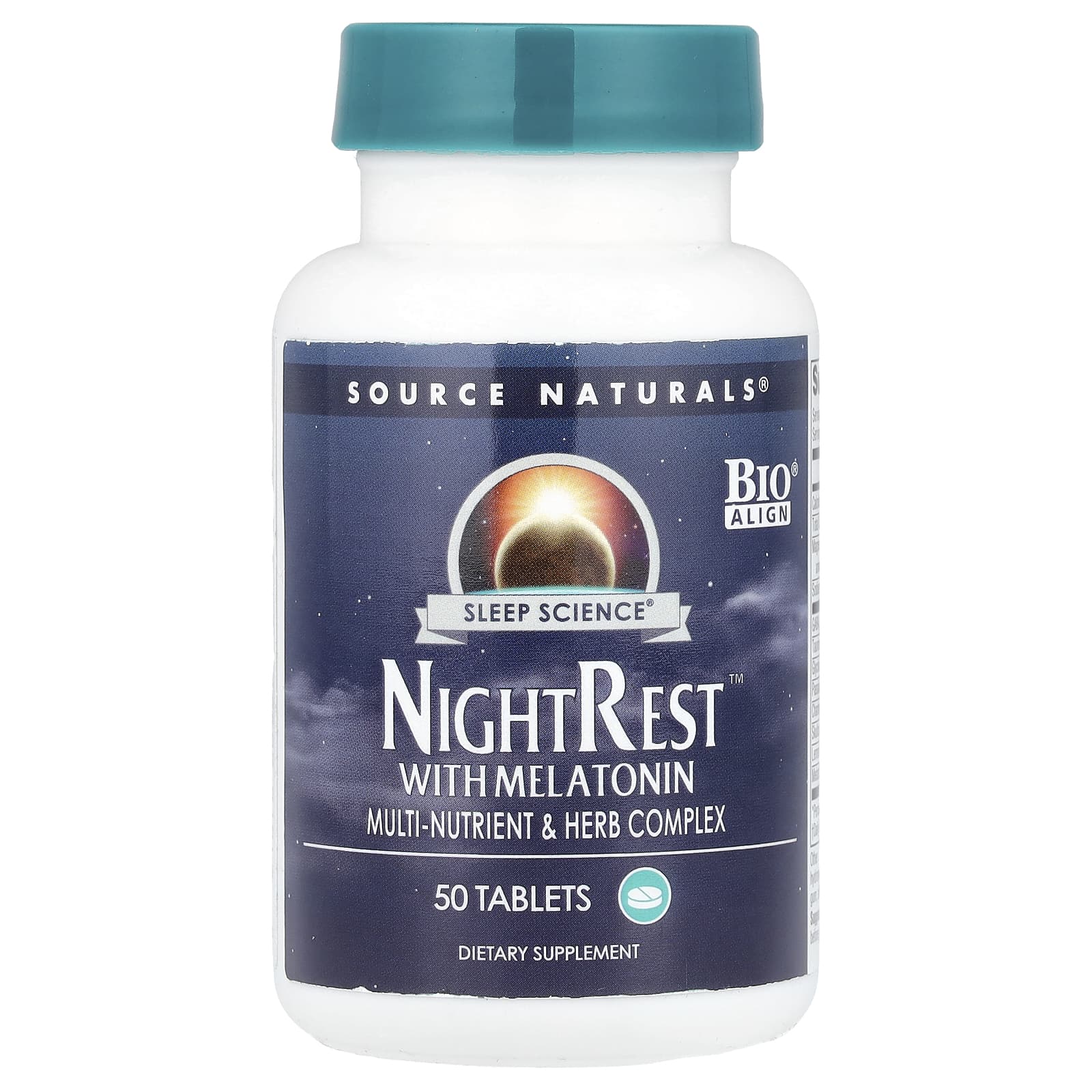 Source Naturals, NightRest™ With Melatonin, 50 Tablets