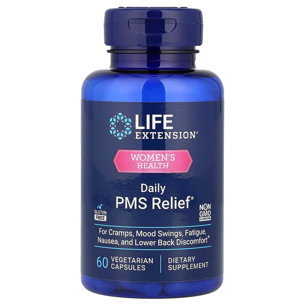 Life Extension, Women's Health, Daily PMS Relief, 60 Vegetarian Capsules