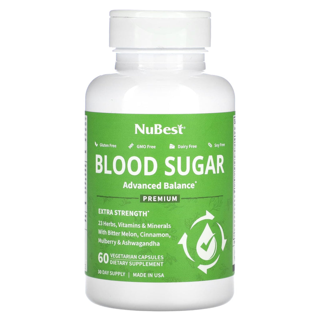 NuBest, Blood Sugar, 60 Vegetarian Capsules