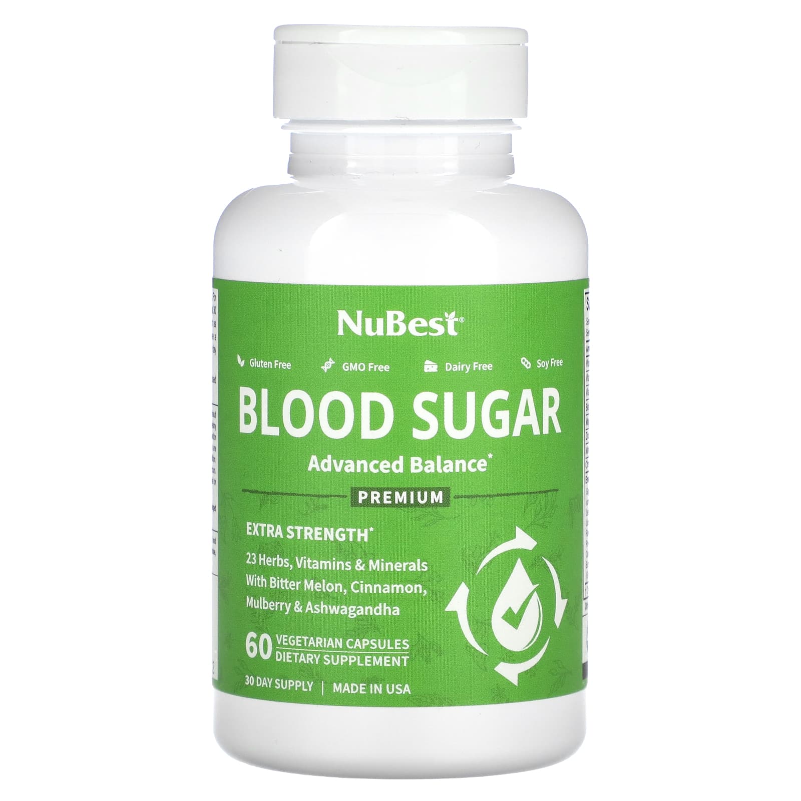 NuBest, Blood Sugar, 60 Vegetarian Capsules