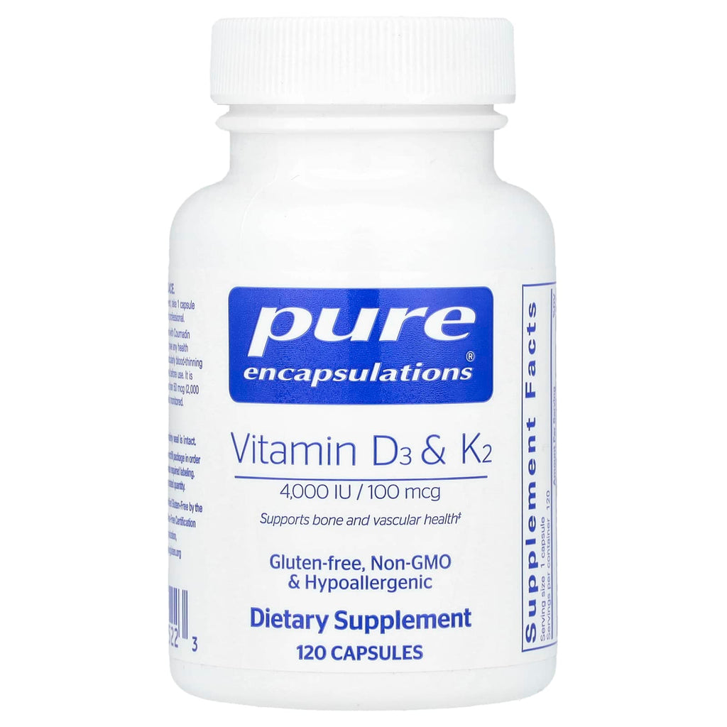 Pure Encapsulations, Vitamin D3 & K2, 120 Capsules