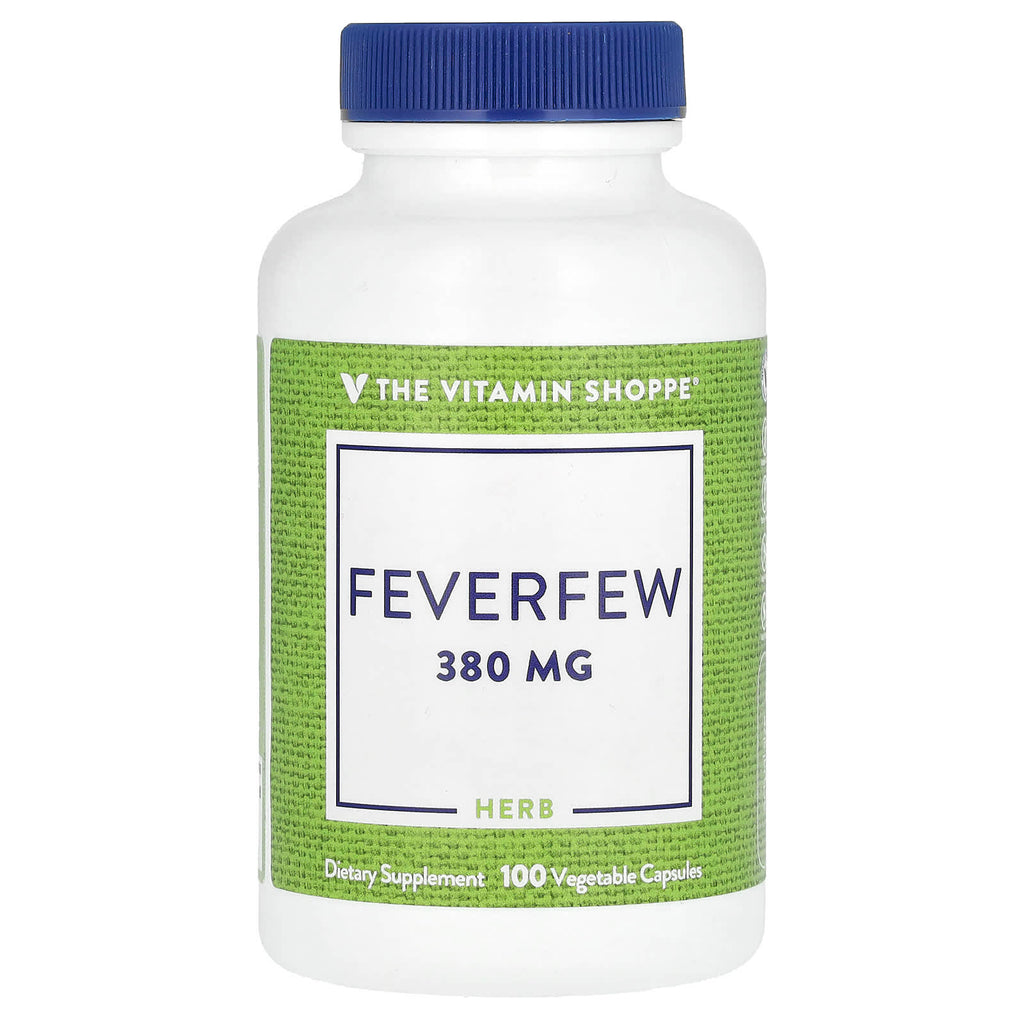The Vitamin Shoppe, Feverfew, 380 mg, 100 Vegetable Capsules