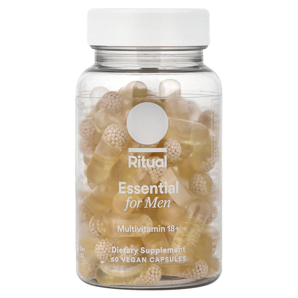 Ritual, Essential For Men, Multivitamin 18+, Mint, 60 Vegan Capsules