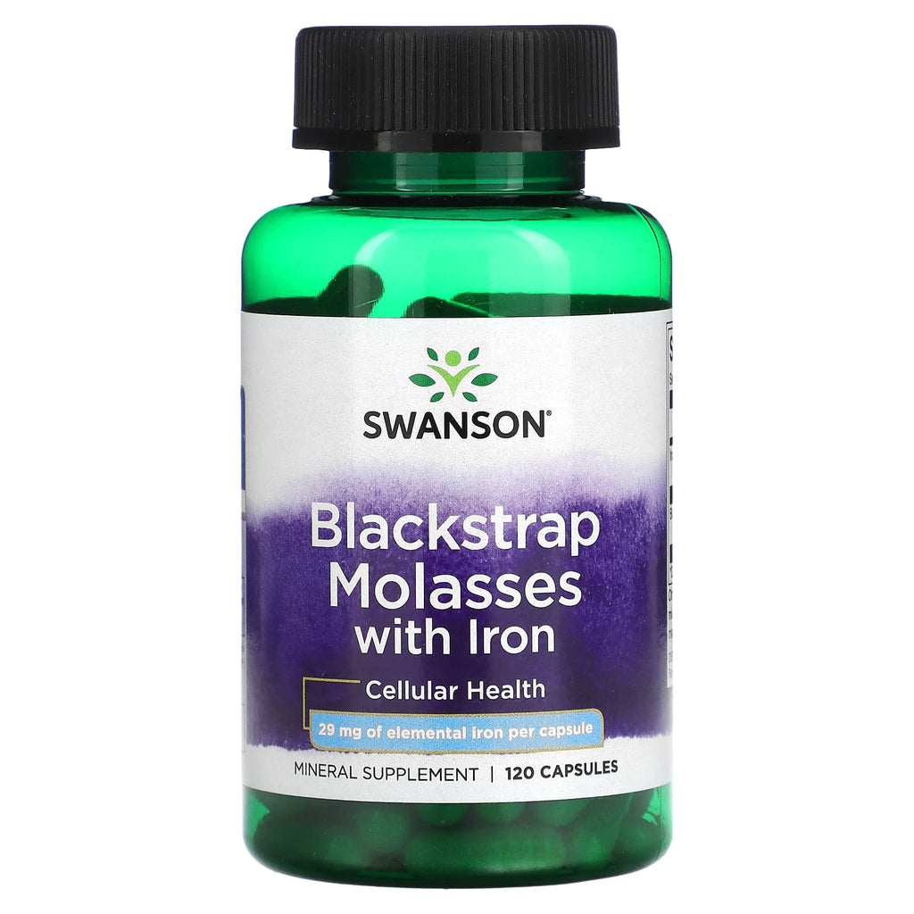 Swanson, Blackstrap Molasses With Iron, 120 Capsules