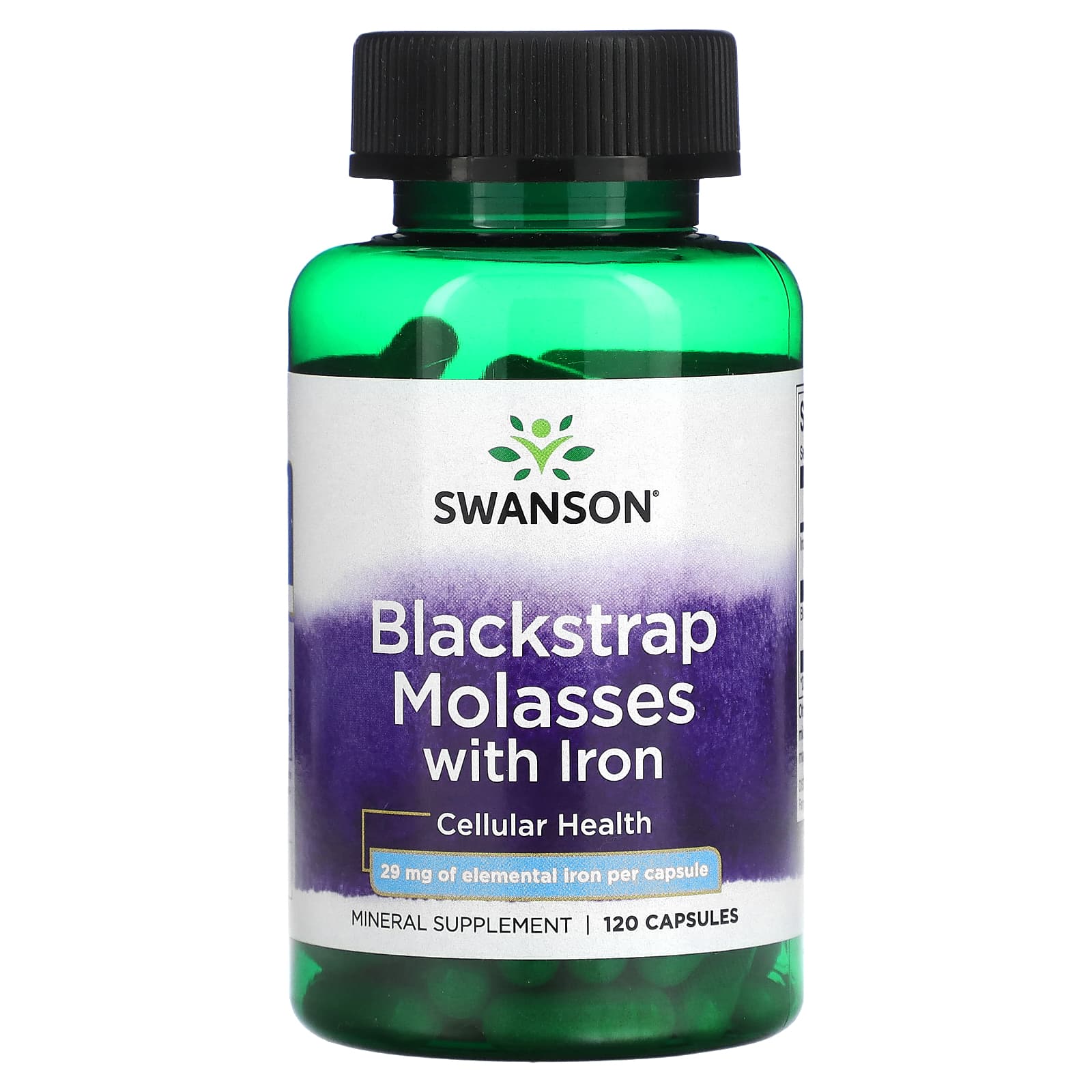 Swanson, Blackstrap Molasses With Iron, 120 Capsules