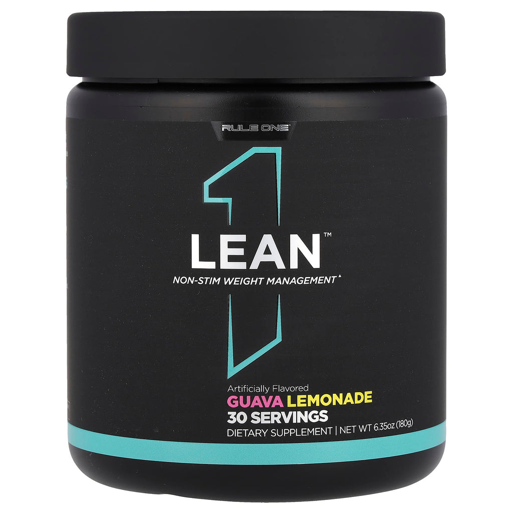 Rule One Proteins, Lean™, Non-Stim Weight Management, Guava Lemonade, 6.35 oz (180 g)