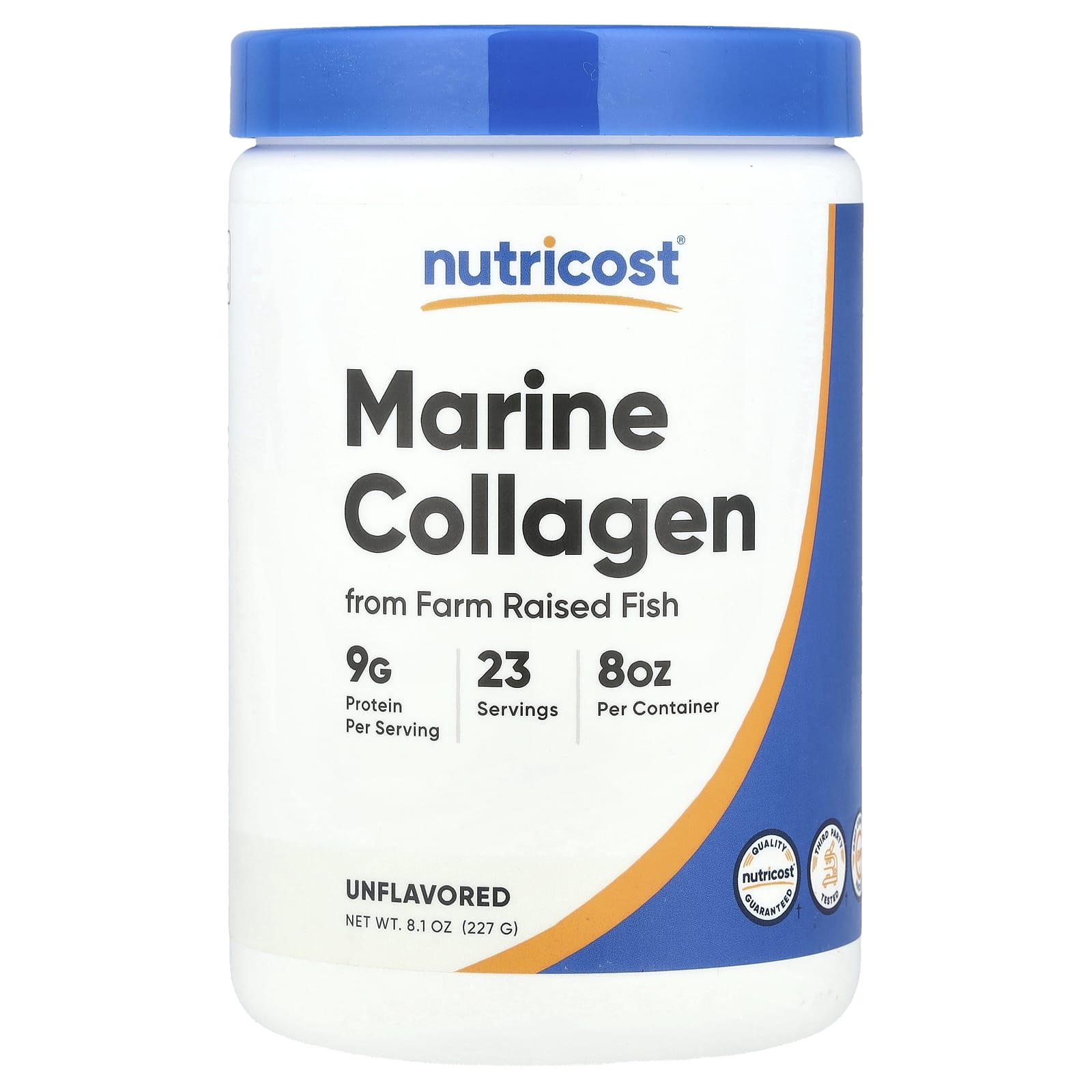 Nutricost, Marine Collagen From Farm Raised Fish, Unflavored, 8.1 oz (227 g)
