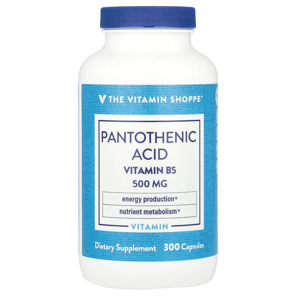The Vitamin Shoppe, Pantothenic Acid, Vitamin B5, 300 Capsules