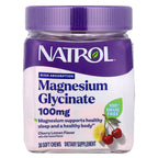 Natrol, Magnesium Glycinate, High Absorption, Cherry Lemon, 100 mg, 30 Soft Chews