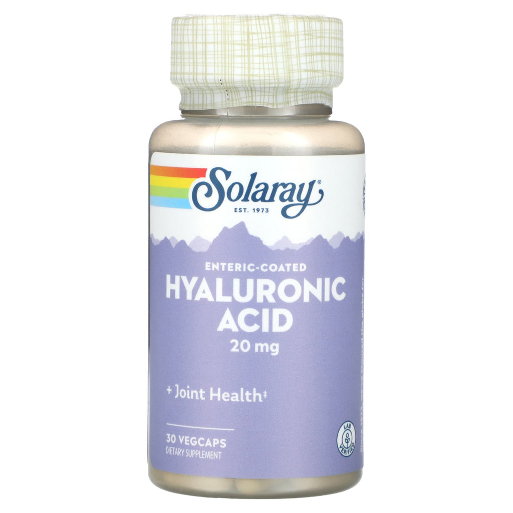 Solaray, Enteric-Coated Hyaluronic Acid, 20 mg, 30 VegCaps