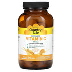 Country Life, Vitamin C Chewable, Juicy Orange, 500 mg, 90 Wafers