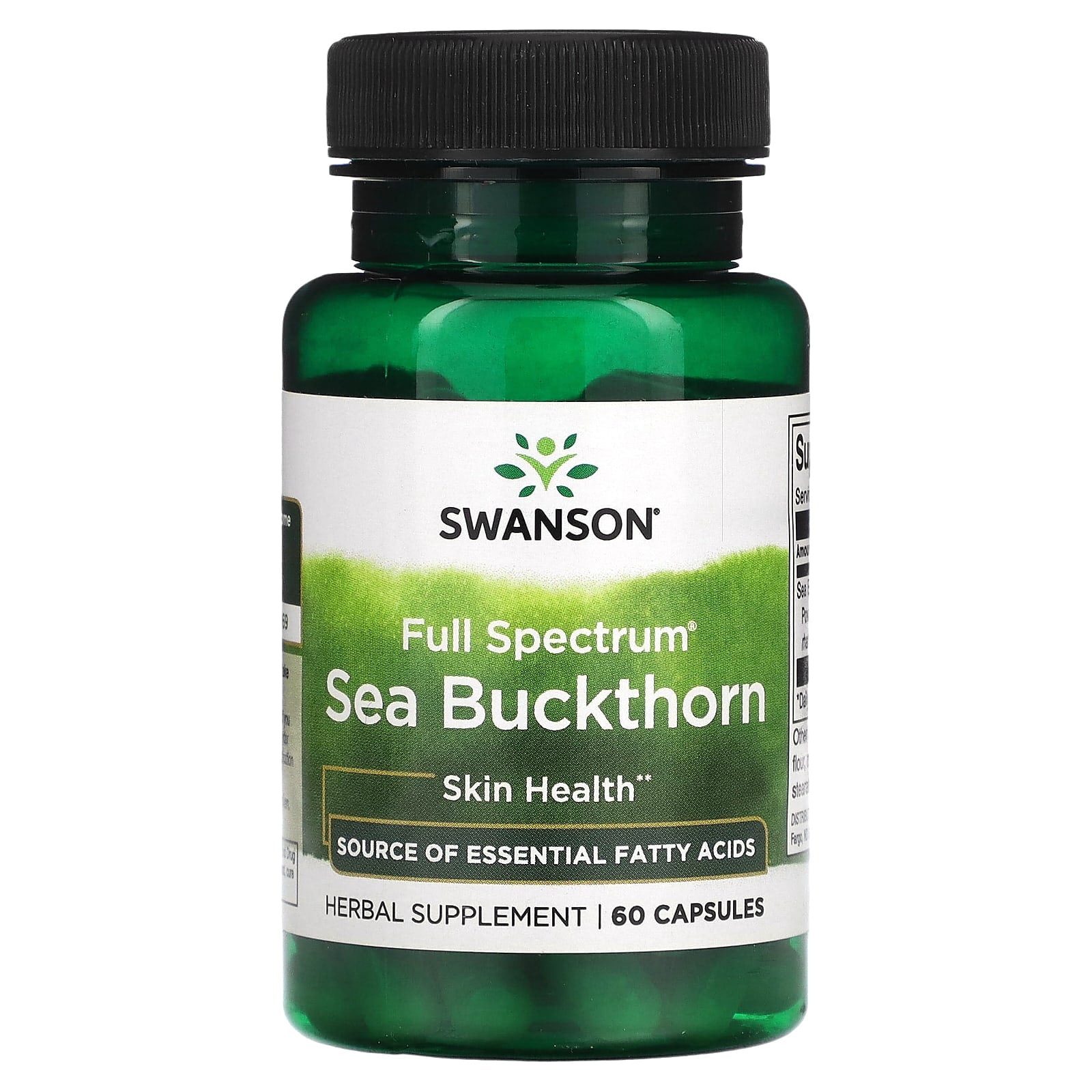 Swanson, Full Spectrum Sea Buckthorn, 60 Capsules (400 mg per Capsule)