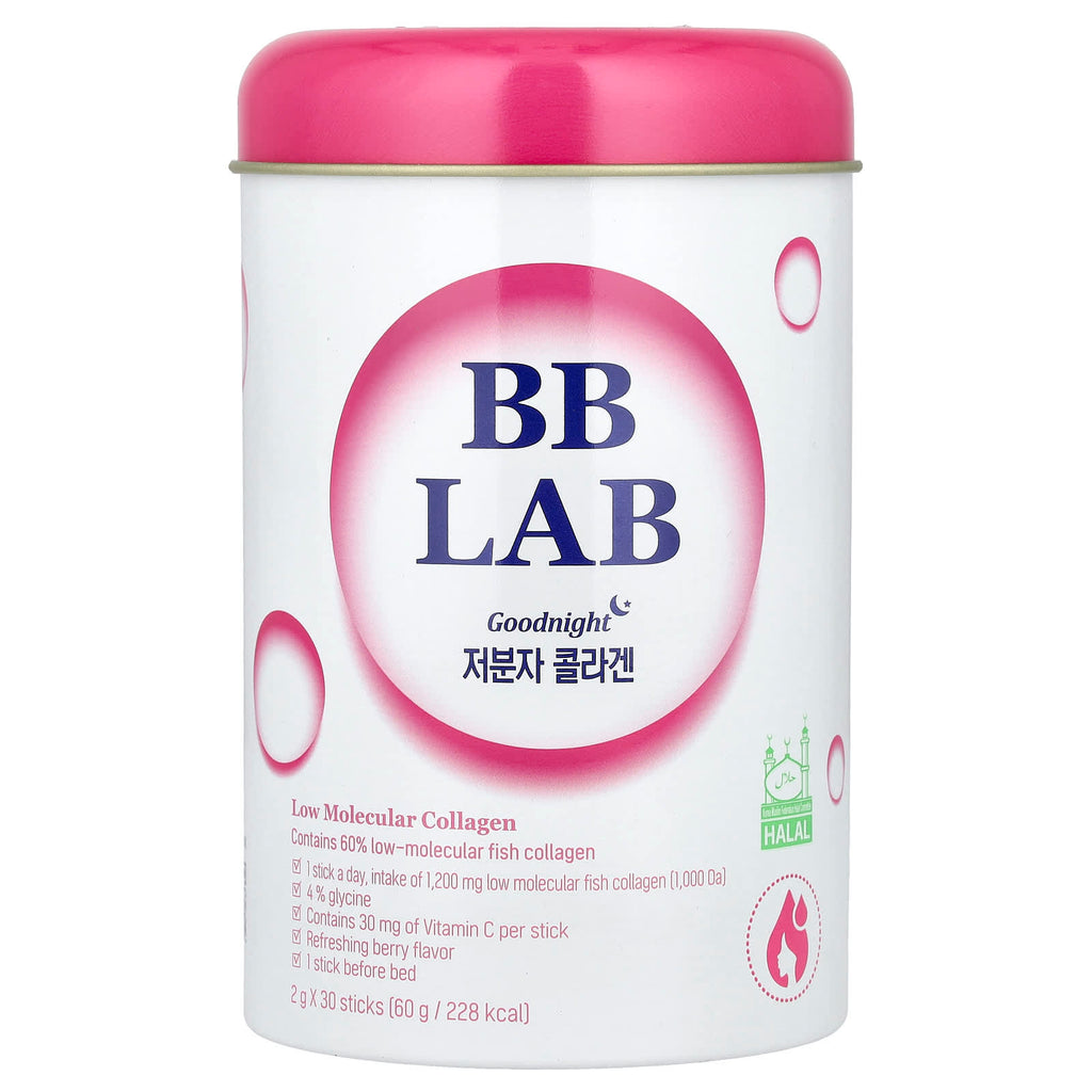 BB Lab, Goodnight, Low Molecular Collagen, Berry, 30 Sticks, 2 g Each