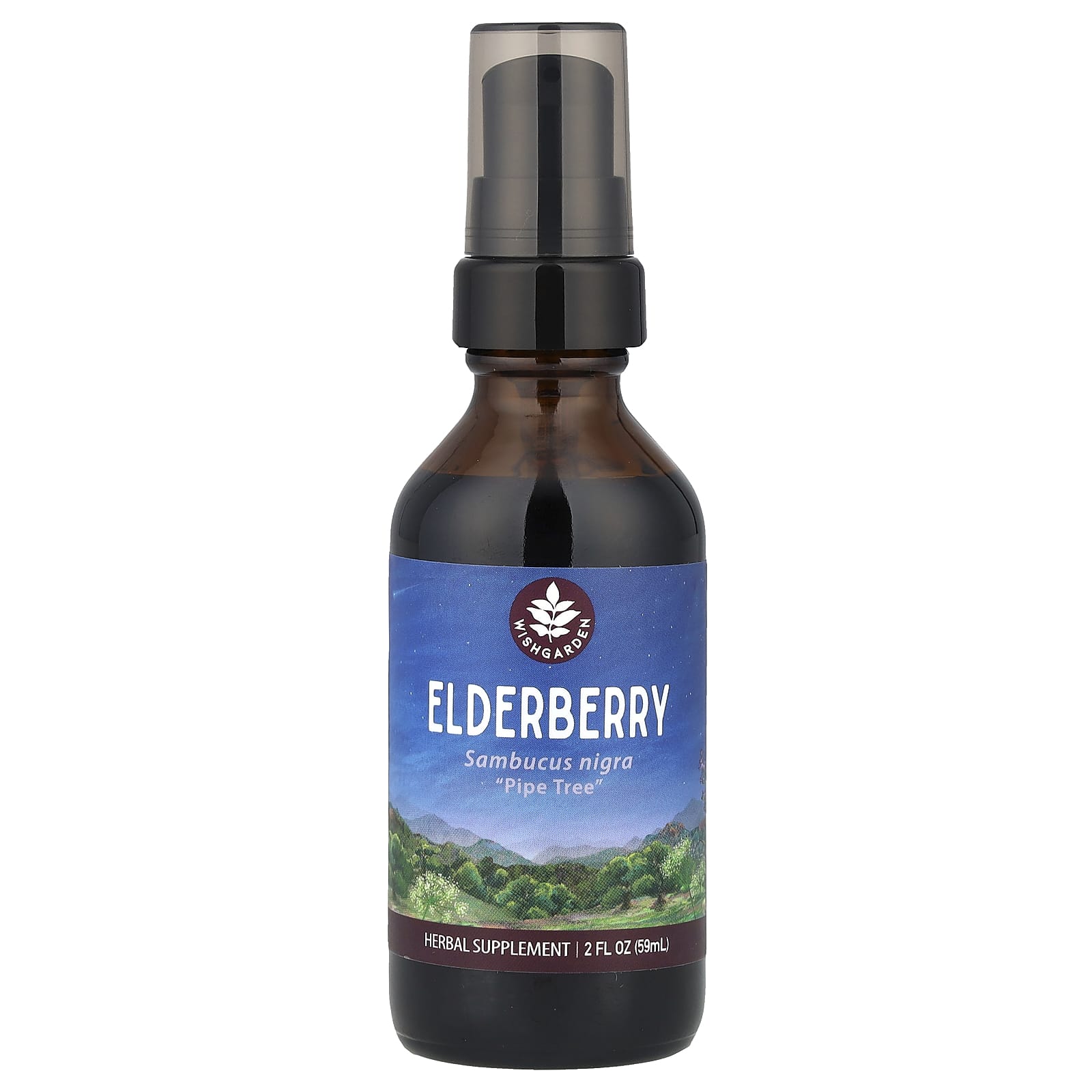 WishGarden Herbs, Elderberry , 2 fl oz (59 ml)