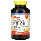 Sundance Vitamins, Fish Oil, Natural Lemon, 1,000 mg, 200 Quick Release Softgels