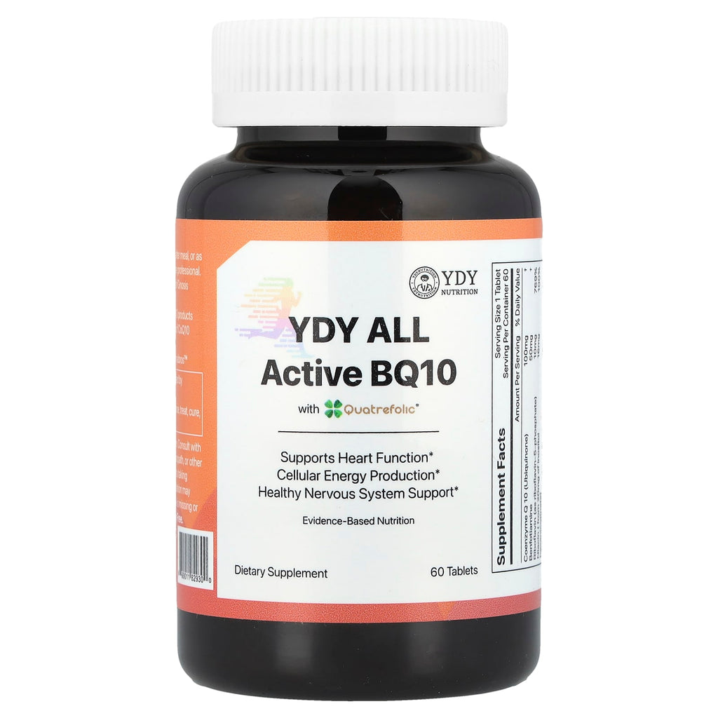 YDY, All Active BQ10 With Quatrefolic®, 60 Tablets