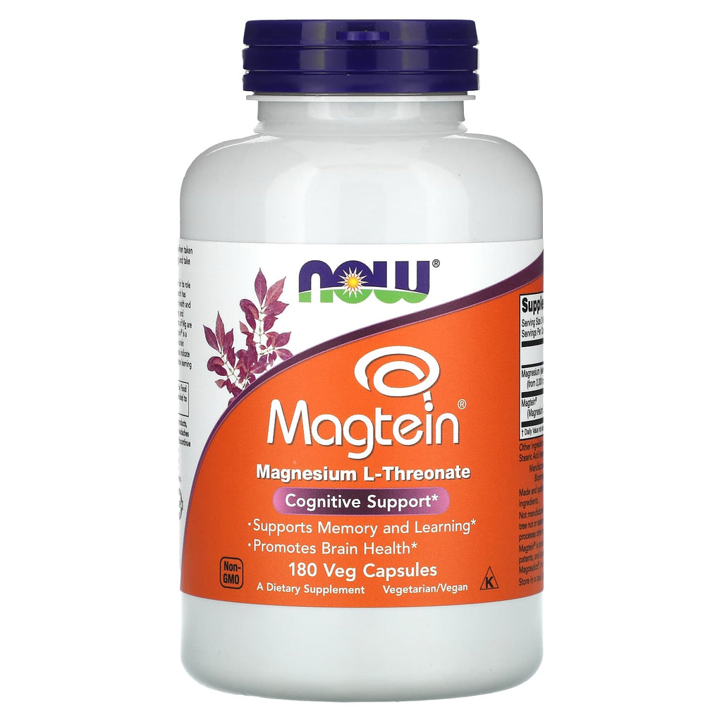 NOW Foods, Magtein®, Magnesium L-Threonate, 180 Veg Capsules