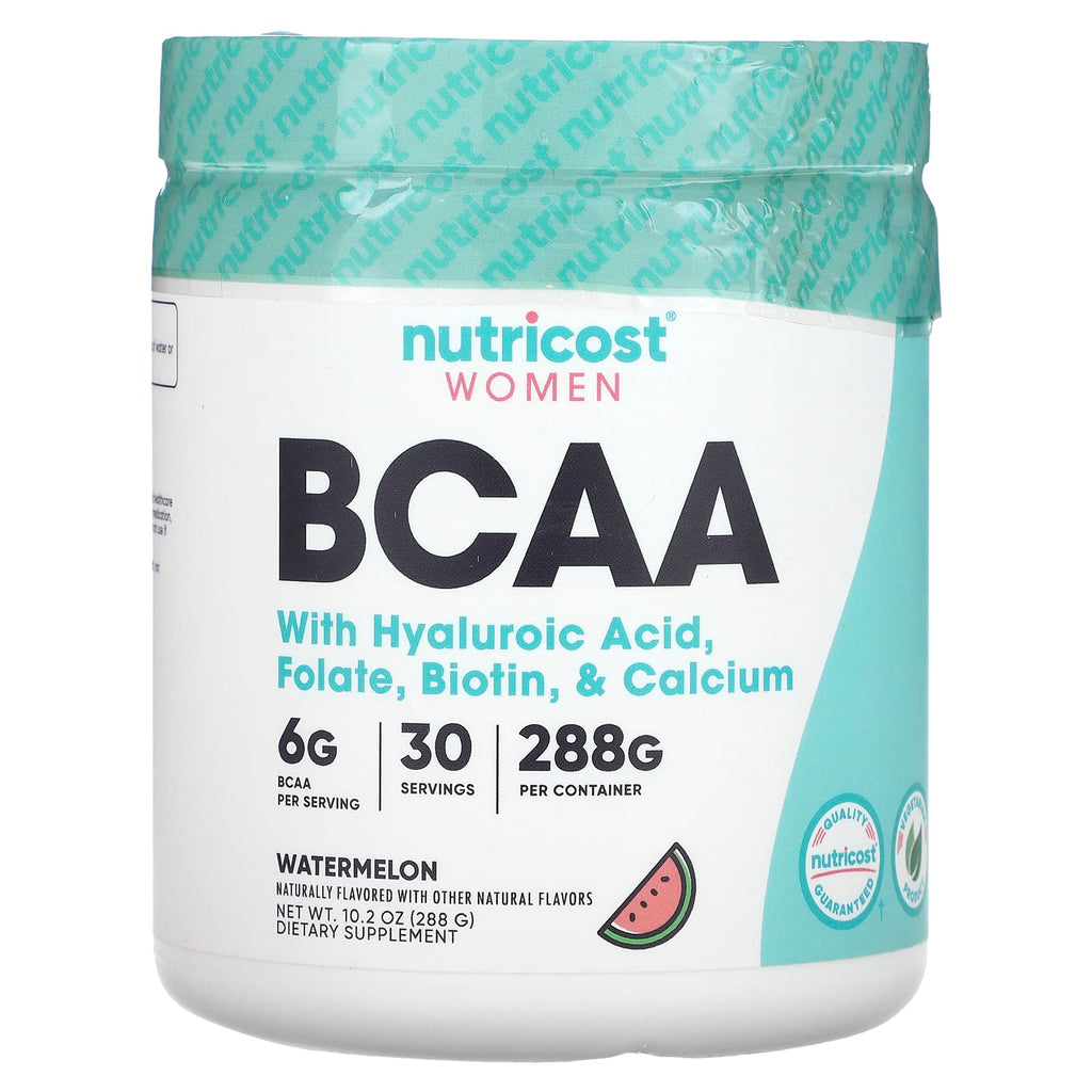 Nutricost, Women, BCAA With Hyaluronic Acid, Folate, Biotin, & Calcium, Watermelon, 10.2 oz (288 g)