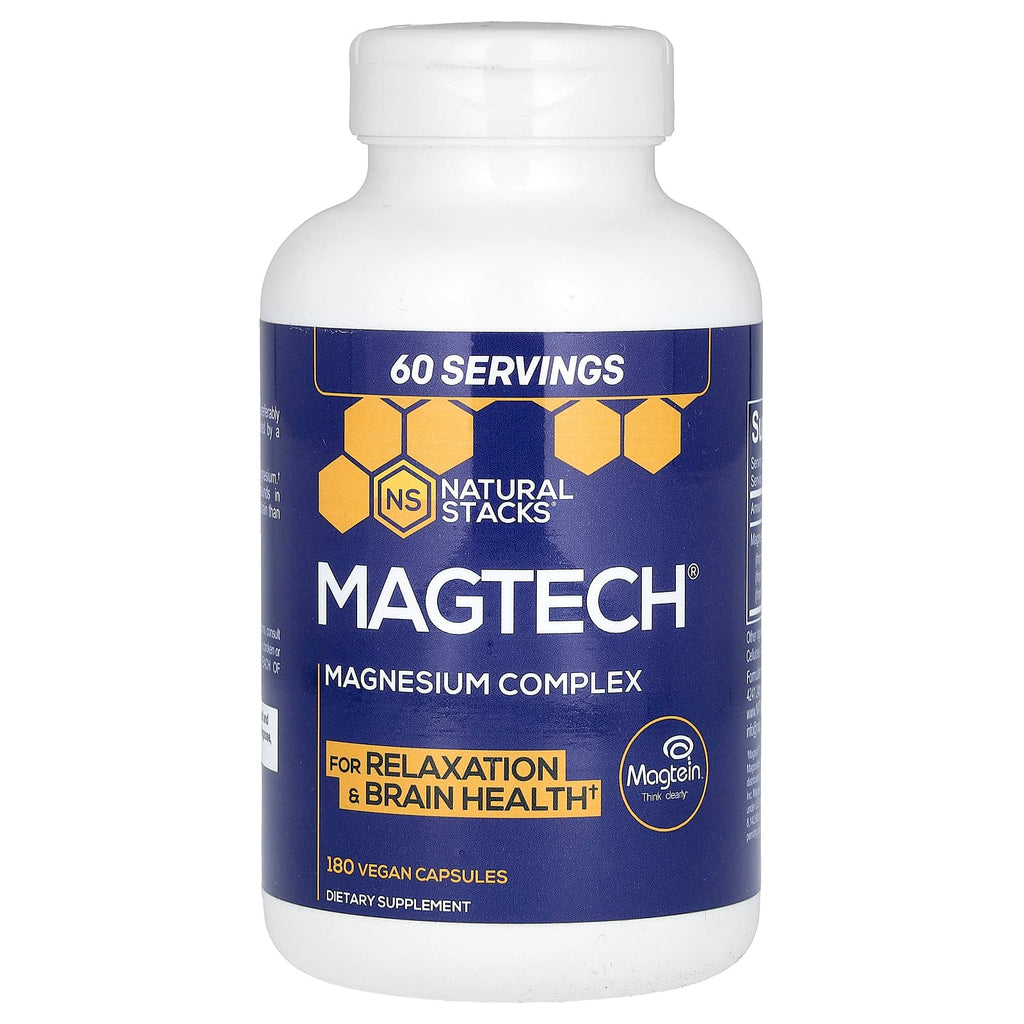 Natural Stacks, MagTech®, Magnesium Complex, 180 Vegan Capsules (66.6 mg per Capsule)