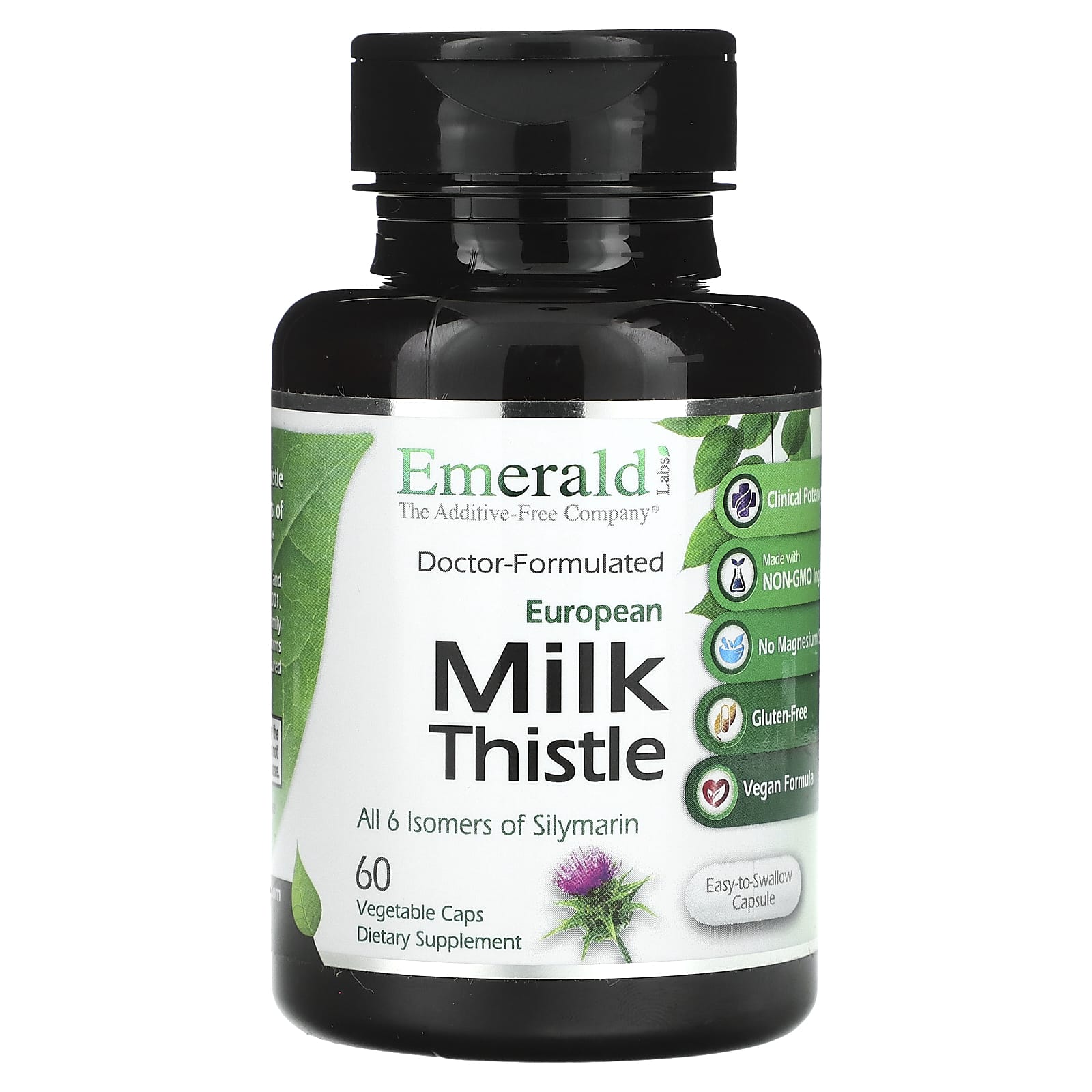Emerald Laboratories, European Milk Thistle, 60 Vegetable Caps