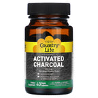 Country Life, Coconut Activated Charcoal, 40 Vegan Capsules (260 mg Per Capsule)