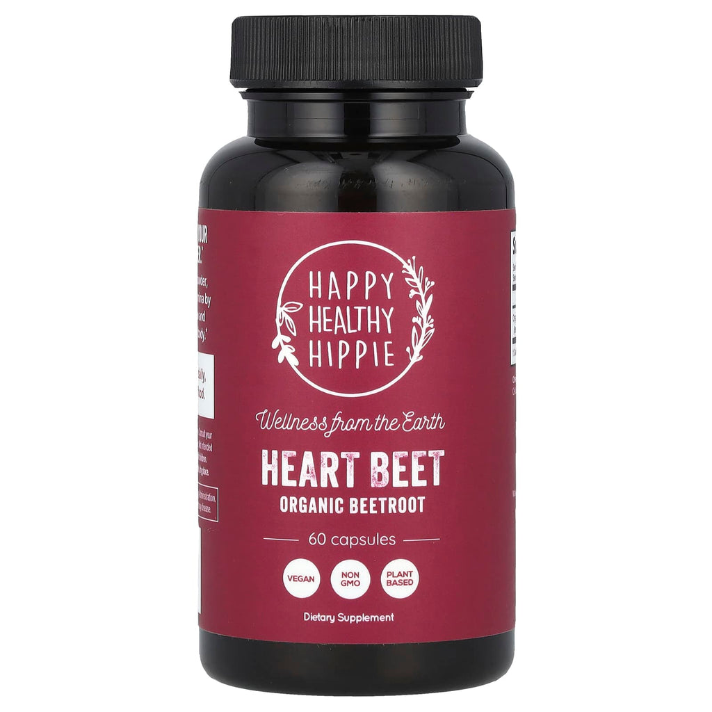 Happy Healthy Hippie, Heart Beet, Organic Beetroot, 60 Capsules (650 mg per Capsule)