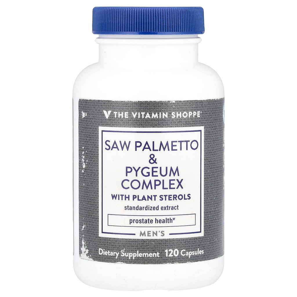 The Vitamin Shoppe, Men's Saw Palmetto & Pygeum Complex With Plant Sterols, 120 Capsules