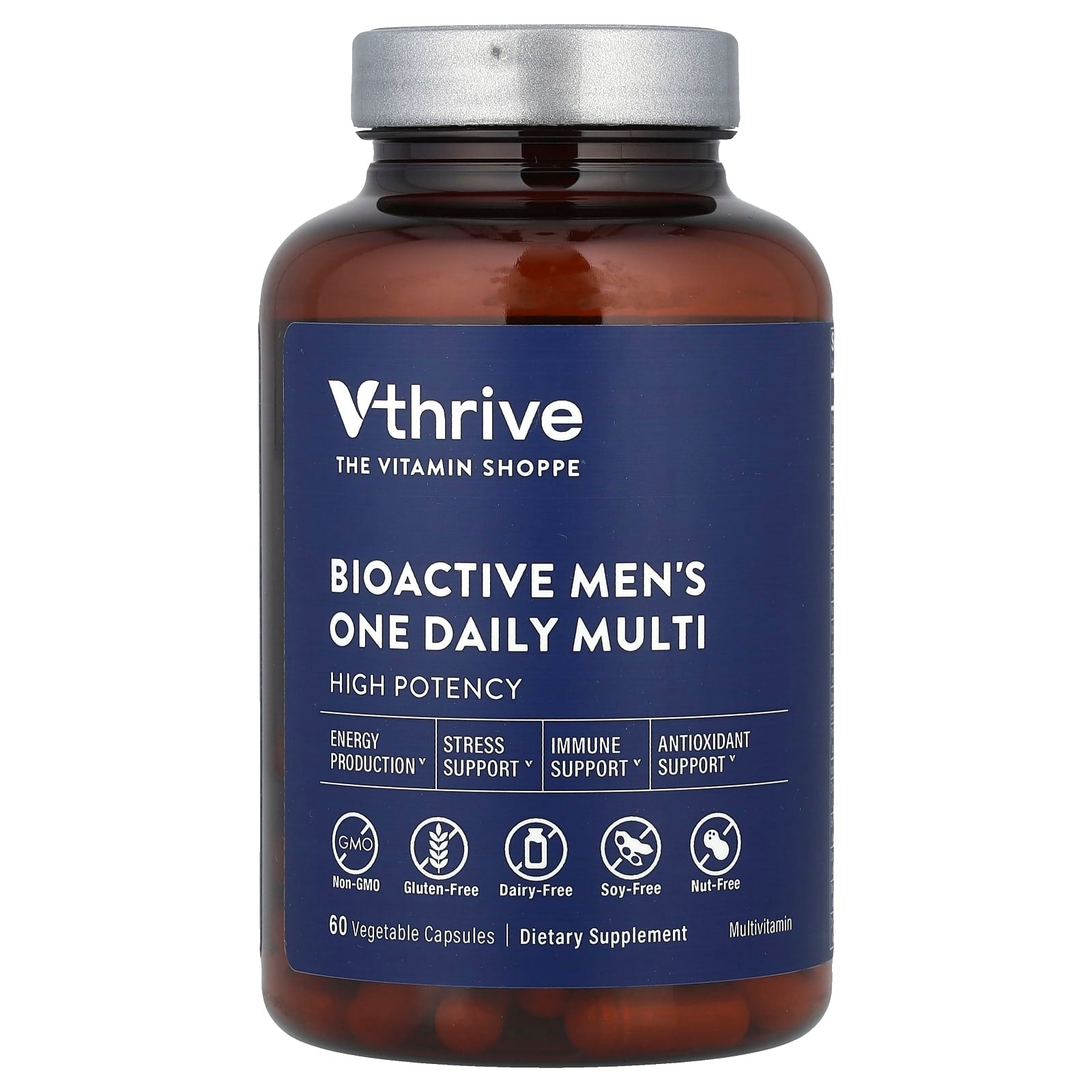 Vthrive, Bioactive Men's One Daily Multi, 60 Vegetable Capsules