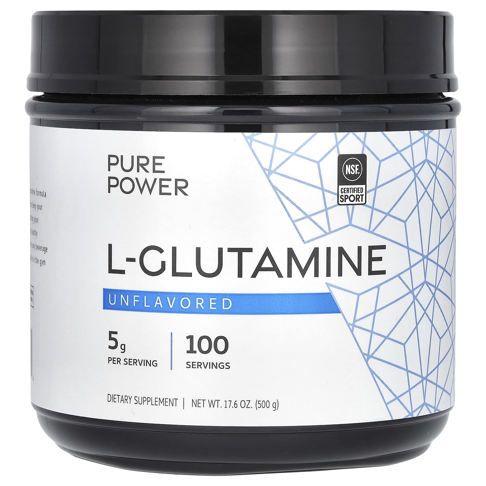 Dr. Mercola, Pure Power, L-Glutamine, Unflavored, 17.6 oz (500 g)